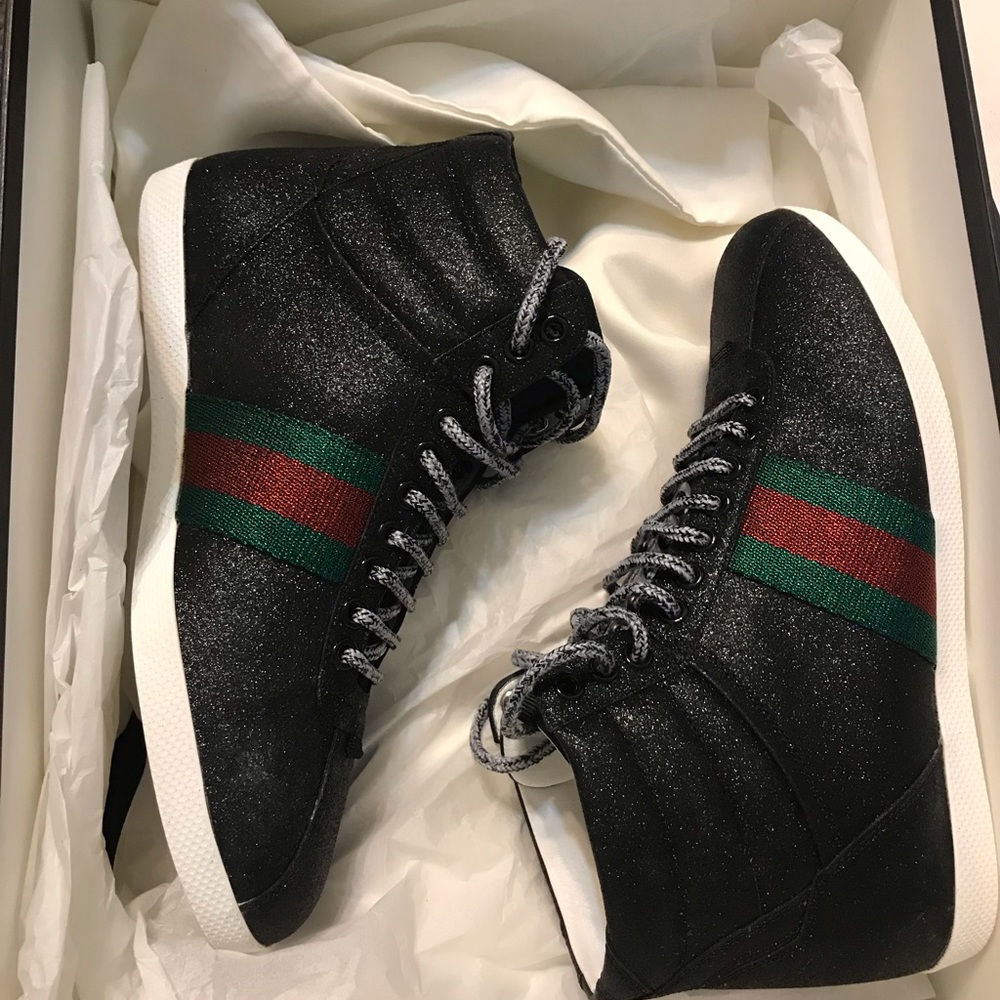Men’s Gucci Glitter High Top Shoes